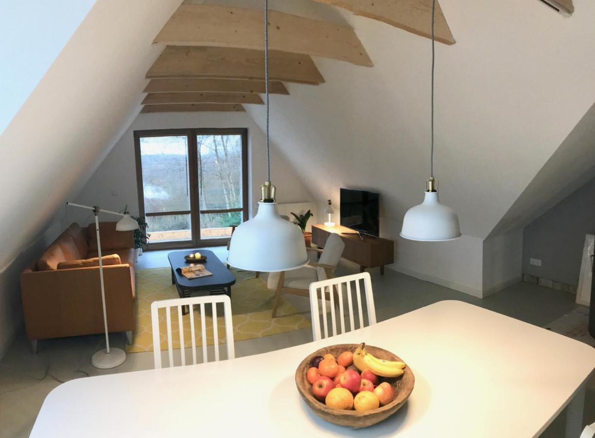 Moorblick! Grosse Dachwohnung Mit Kamin Und Sauna Leck エクステリア 写真