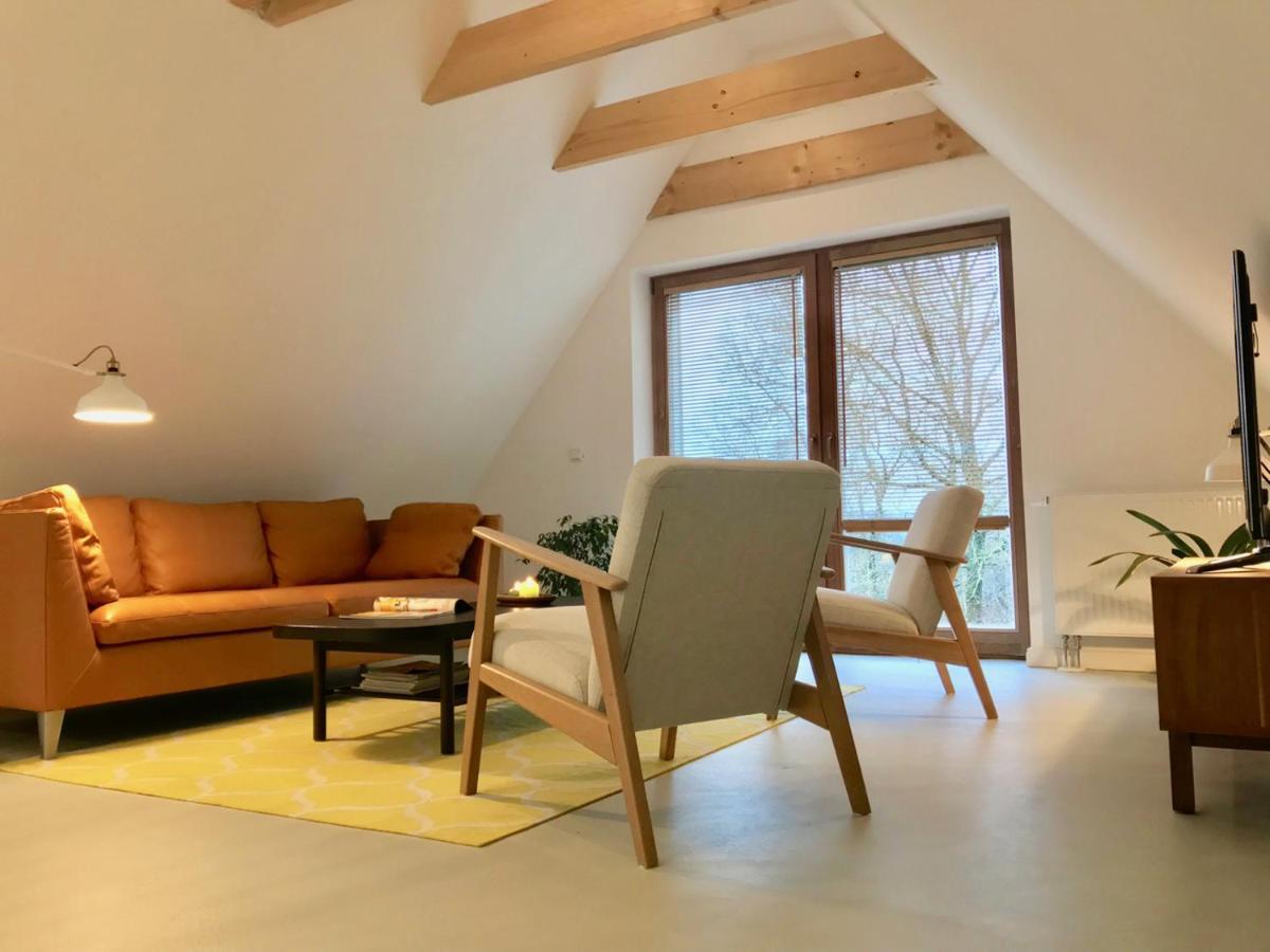 Moorblick! Grosse Dachwohnung Mit Kamin Und Sauna Leck エクステリア 写真