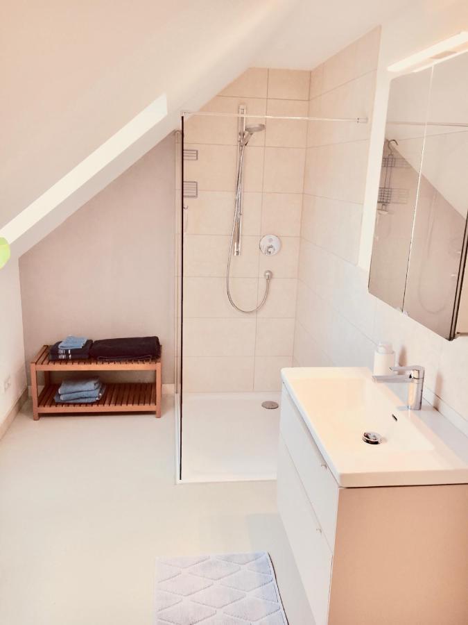 Moorblick! Grosse Dachwohnung Mit Kamin Und Sauna Leck エクステリア 写真